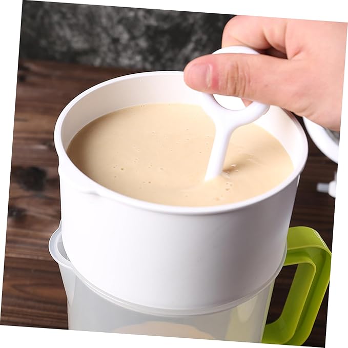 PRETYZOOM Soy Milk Filter Cup Set with Fine Mesh Strainer and Cleaning Brush Reusable Food Strainer for Juice Yogurt Nut Milk and Tea Filtration 8.50 Inch Diameter