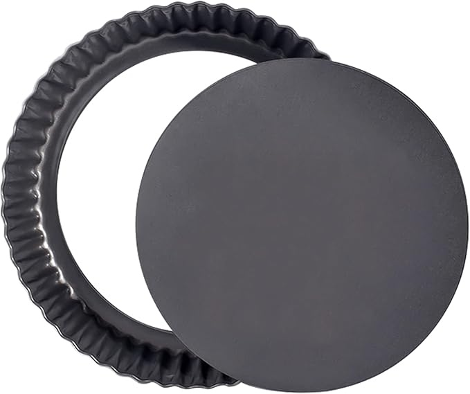 Mooisco 9 Inch Fluted Tart Pan Fruit Pie Pans With Removable Base Nonstick Coating Tarts Molds for Baking Supply For Pizza Tartlet Cake Quiche