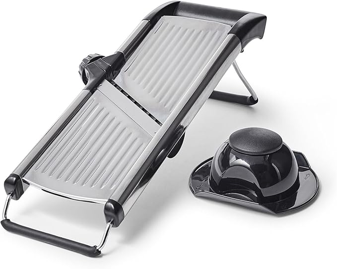 Sur La Table Mandoline Slicer – Adjustable Kitchen Slicing Tool with Built-In Slice & Julienne Settings, No Blade Changes Required, Multiple Thickness Options, Saves Prep Time