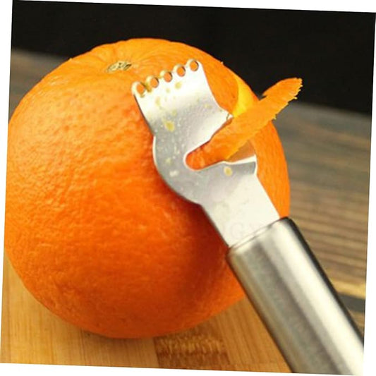 PRETYZOOM 2pcs Stainless Steel Lemon Grater Multi-functional Slicer Zester Peeler for Kitchen Easy Tool