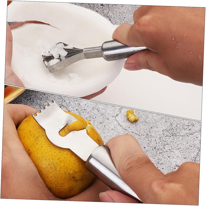 3-Piece Stainless Steel Multi-functional Grater Set Lemon Zester Pineapple Grater Coconut for Kitchen for Citrus and Fruit Shredding