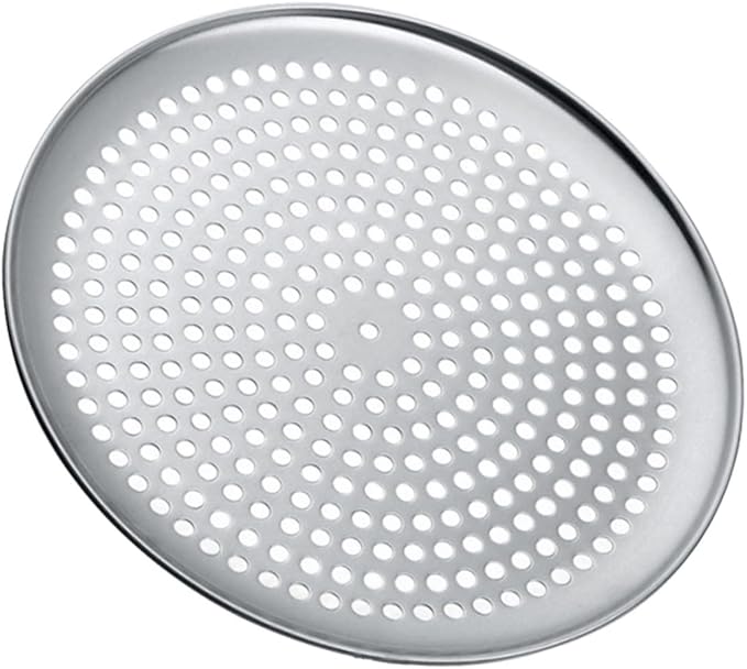 VINTORKY Perforated Round Pizza Pan Household Baking Tray for Efficient Baking Non-stick Pizza Plate Easy Cleaning