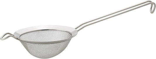 HIC Kitchen Fine Double Mesh Strainer, 18/8 Stainless Steel, 5-Inch, For Sifting Baking Ingredients, Straining, And Draining Soups And Sauces