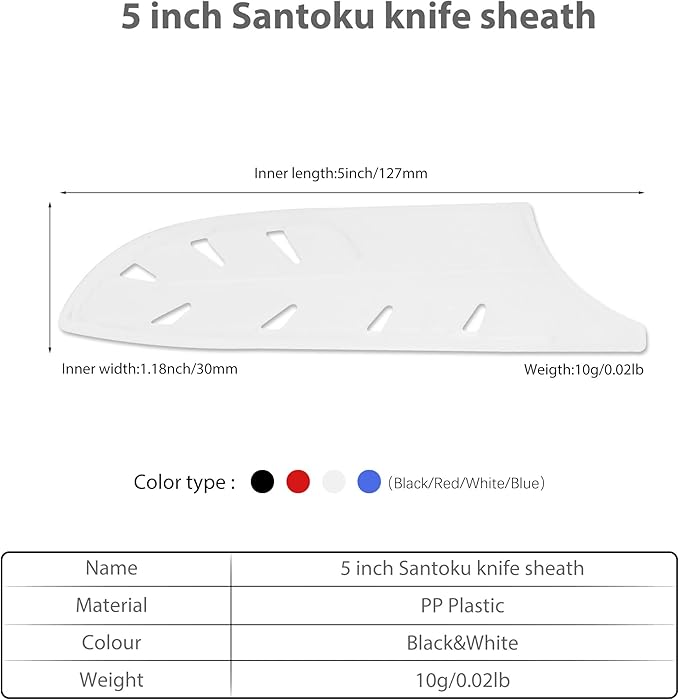 XYJ 2pcs/set Safety Knife Covers Sleeves Knives Edge Guard, Universal Knife Sheath, Utility Knife, Santoku Knife Case Blade Guards Protector White Kitchen Knife Cover Sleeve