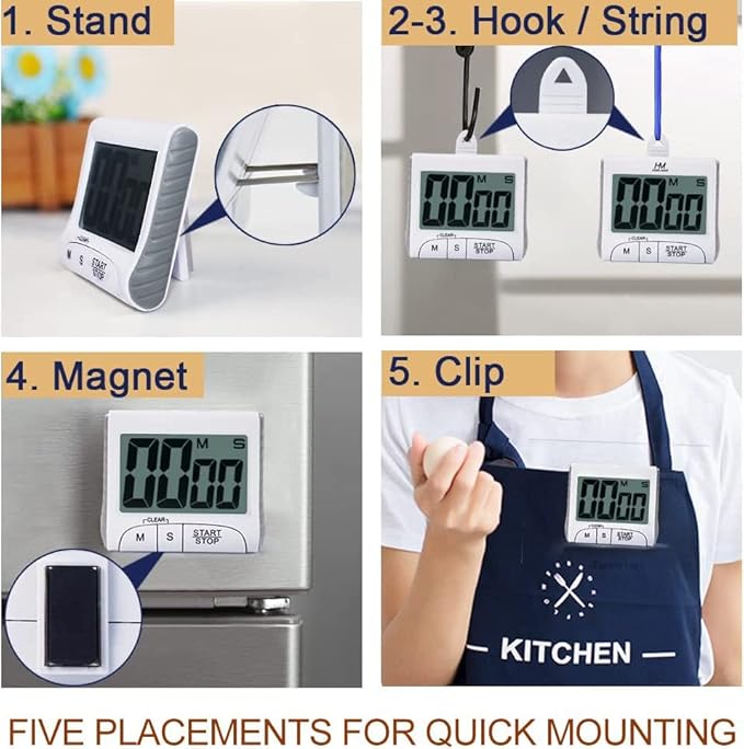 Timer Count Down/Count up Large Screen (White)…
