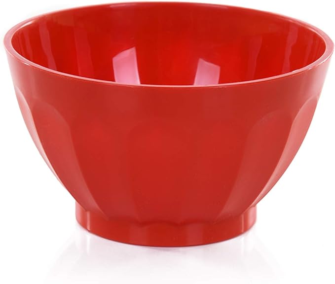 Mintra Colorful Unbreakable Plastic Bowl 4pk - (Medium - 750ml, Red) - (Part Of A Set) - Salad, Snacks, Breakfast Cereal, Fruit, Popcorn, Soup - Shatterproof, BPA Free
