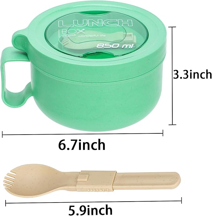 Unbreakable Microwave Soup Mugs with Lids and Handles,Microwave Ramen Bowl with Lid for Soup and Instant Noodles,Oatmeal, Gumbo, Salad,BPA Free