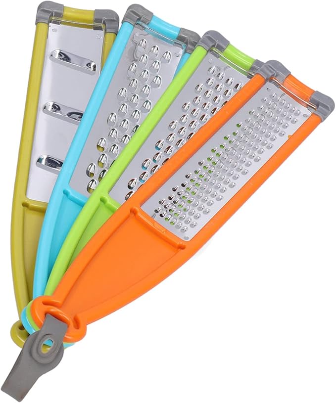 Vegetable Zester,Kitchen Stainless Steel Food Grater,Garlic Mincer Tool and Vegetable Peeler,Cheese Grater with Handle,for Kitchen Garlic,Nutmeg,Chocolate,Fruits,Vegetables