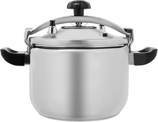 27.5 Quart Pressure Cooker Stainless Steel Pressure Cooker, Large Capacity, Commercial Pressure Cooker Clamp On Type, Double Valves for Family or Commercial Use