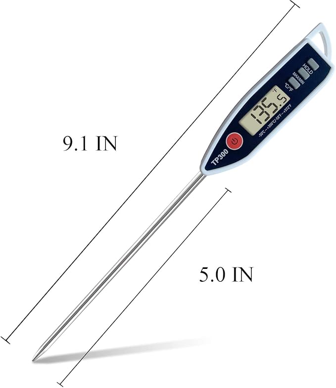 Digital Meat Food Thermometer for Candy Candle Milk BBQCooking Kitchen BBQ, Probe Instant Read Thermometer for Pork Deep Fry Roast Baking Temperature