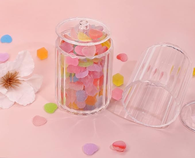ONLYKXY 2pcs Clear Acrylic Toothpick Holder Elegant Clean For Home Kitchen Storage Gadgets Creative Portable Toothpick Box (Circular+lid)