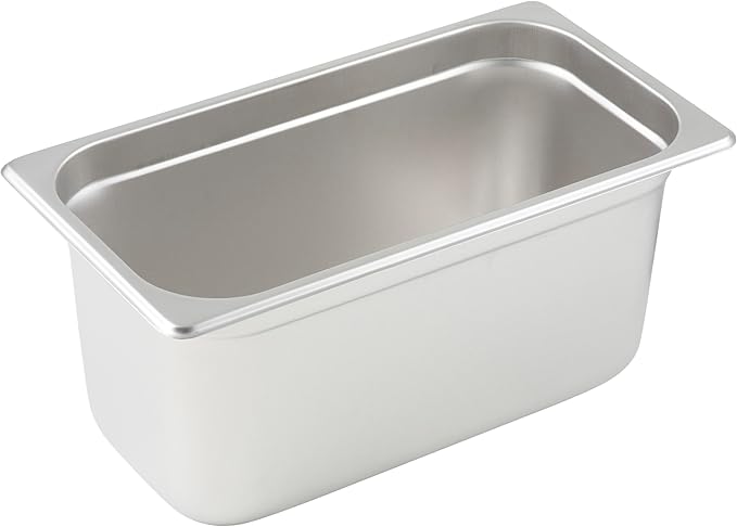 Winco Anti-Jamming Steam Pan, 1/3 by 6-Inch, 24-Gauge