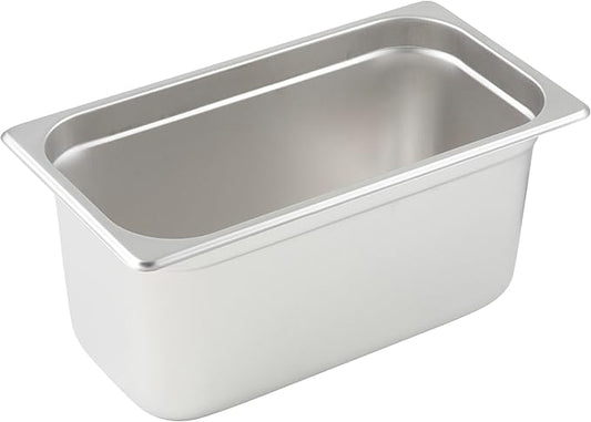 Winco Anti-Jamming Steam Pan, 1/3 by 6-Inch, 24-Gauge