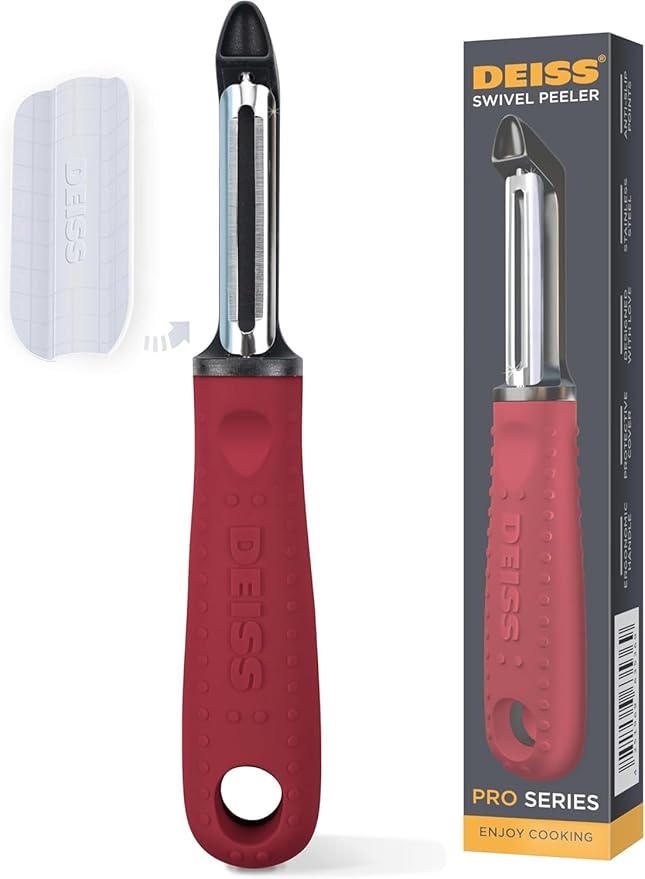 Deiss PRO Lemon Zester & Heavy Duty Cheese Grater and Deiss PRO Premium Swivel Vegetable Peeler