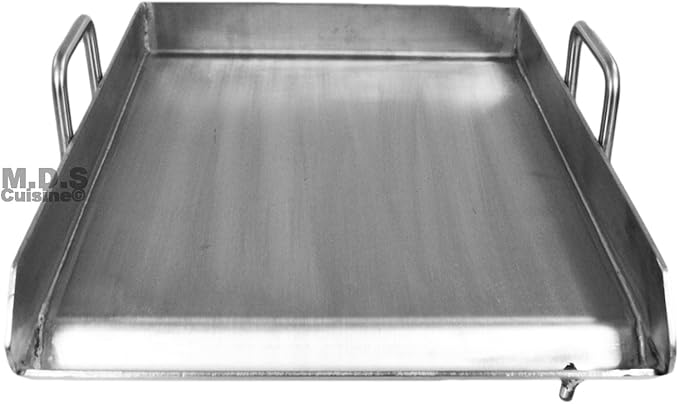 Stainless Steel Flat Top Comal Plancha 18"x16" inch BBQ Griddle for cooking with Outdoors Stove or Grill catering
