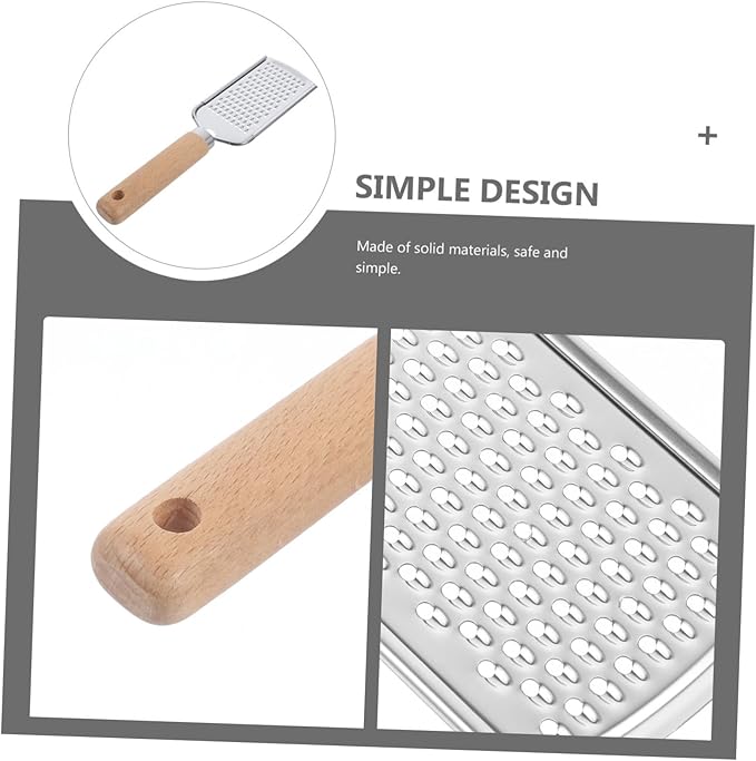 SECFOU Stainless Steel Vegetable Zester Grater with Handle Kitchen Gadget for Fruits Cheese Lemon and More Easy to Clean Non-slip Design for Home and Restaurant Use