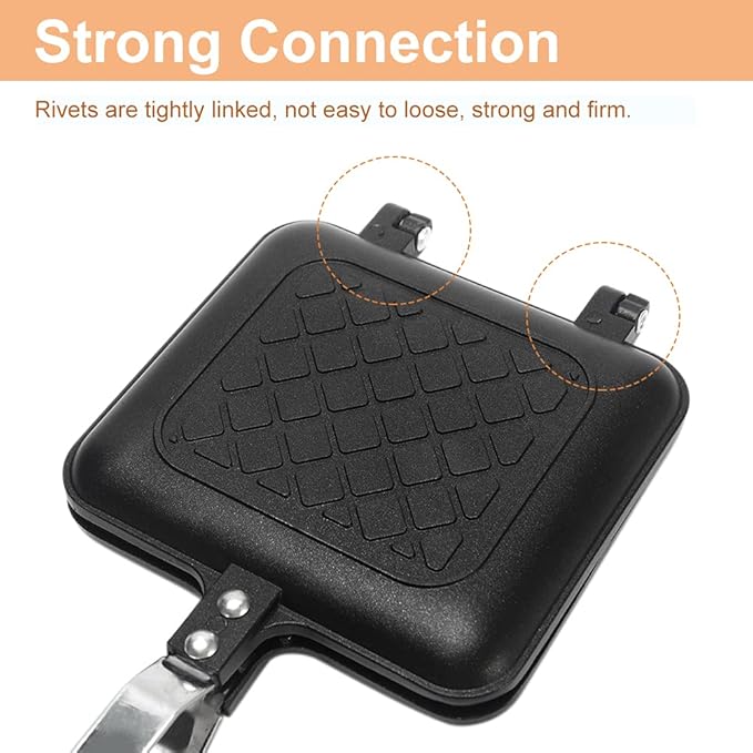Double-Sided Frying Pan, Double-Coated Non-Stick Grilled Sandwich and Panini Maker, Waffle Pancake Snack Griddle Pan Kitchen Tortillas Sandwich Maker