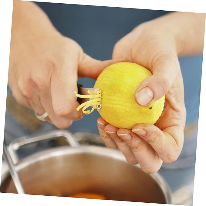 PRETYZOOM Stainless Steel Citrus Peeler and Zester Fruit Peeling Tool for Orange and Skin Removal Dishwasher for Home Kitchen Use