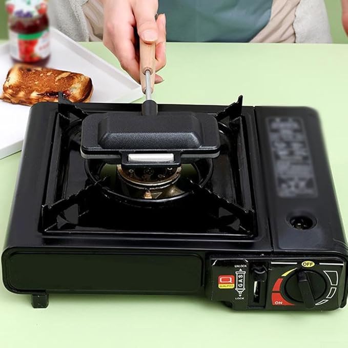 Breakfast Sandwich Maker Hot Dog Toaster - Nonstick Aluminum Skillet Panini Press for Compact Kitchen Use