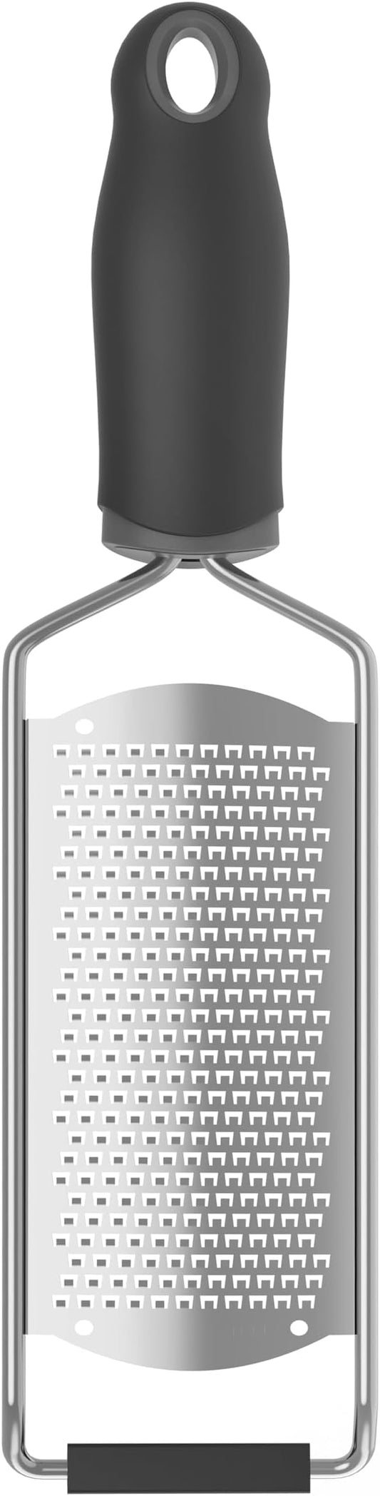 Stainless Steel Cheese Grater with Handle Lemon Citrus Zester Tool Graters for Kitchen, Width 2.5 Inch (Black)