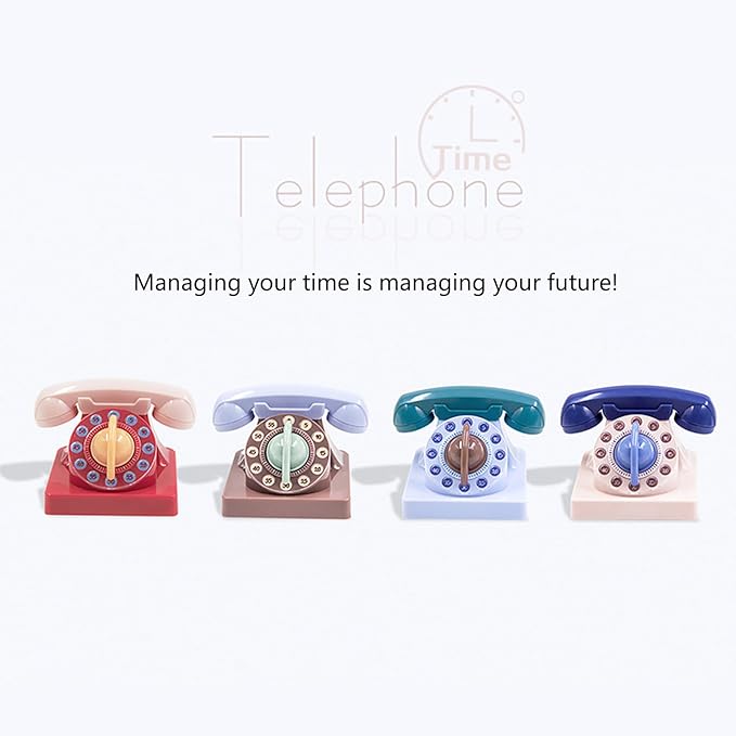Cute Cartoon Telephone Shaped Kitchen Timer Mechanical Wind Up 60 Minute Manual 360 Degree Rotating Timer For Children Kitchen Timers For Cooking Manual