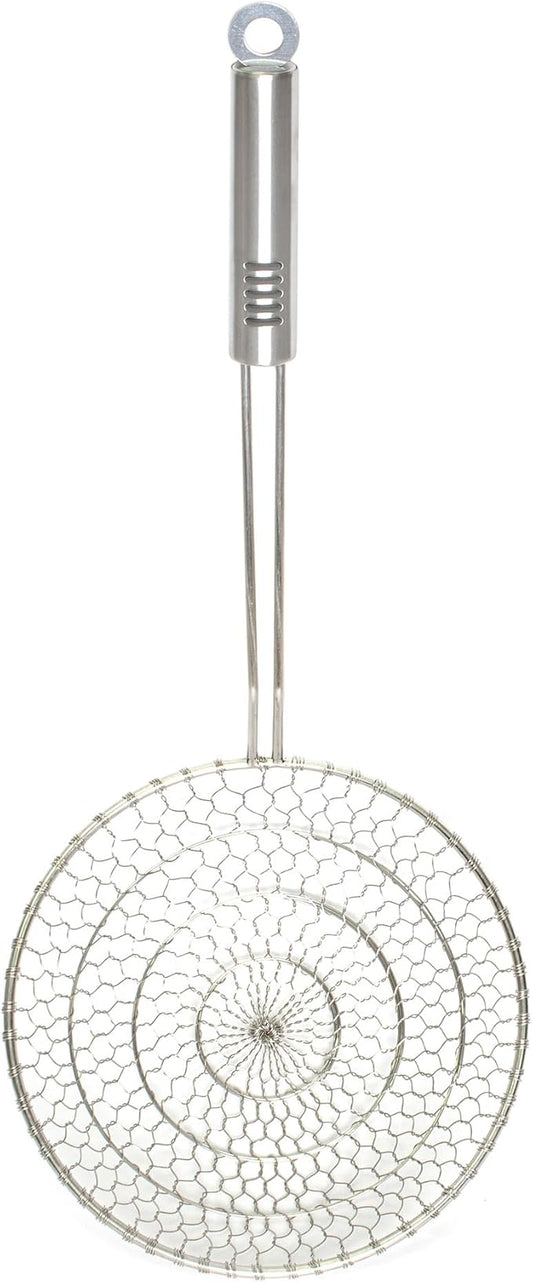 Helen’s Asian Kitchen Spider Strainer, All Stainless Steel, 7-Inch Strainer Basket With 12-Inch Handle