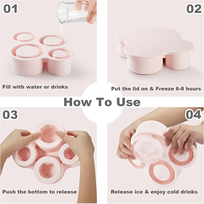 Nax Caki Hollow Cylinder Ice Cube Mold for 20oz 30oz 40oz Stanley Cup Accessories, Silicone Tumbler Ice Mold with Lid for Tumbler Whiskey Cocktails Bourbon