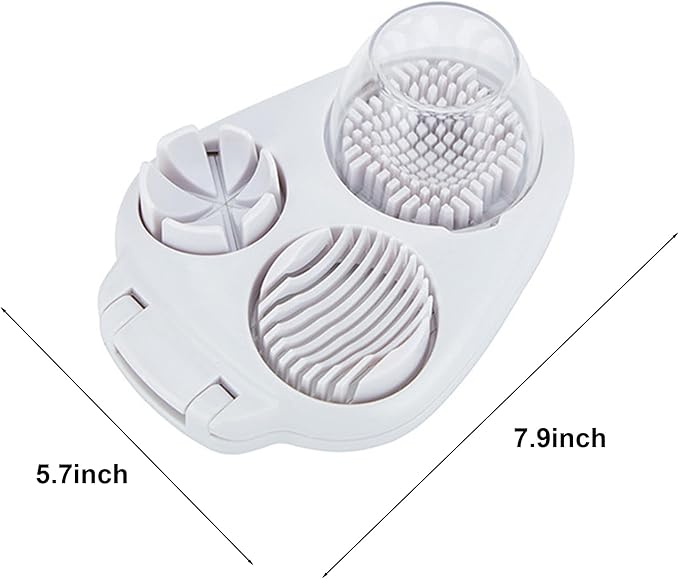 Pumbba Egg slicers 3-in-1 Stainless Steel Egg Cutter, Multipurpose 3-Way Cutter for Hard Boiled Eggs, Strawberry, Tomato, Mushroom & More