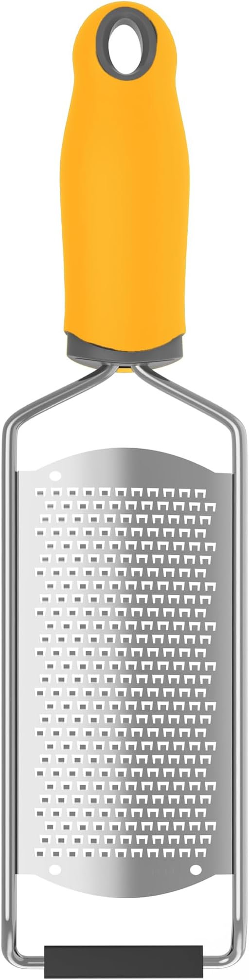 Stainless Steel Cheese Grater with Handle Lemon Citrus Zester Tool Graters for Kitchen, Width 2.5 Inch (Yellow)