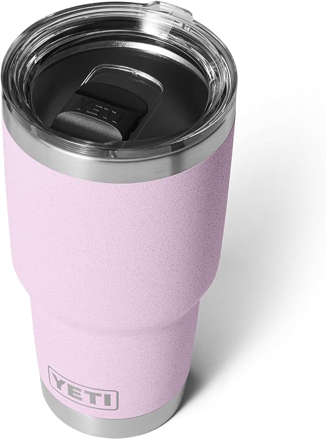 YETI Rambler 30 oz Tumbler, Stainless Steel, Vacuum Insulated with MagSlider Lid, Cherry Blossom