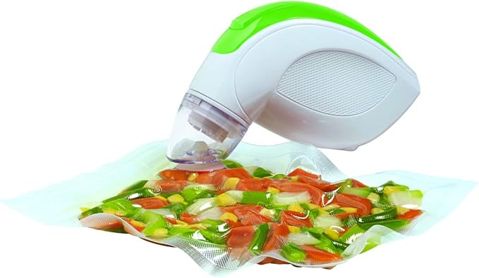 Nesco VS-09HH, Handheld Vacuum Sealer, White/Green
