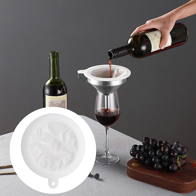 Pine & Linen 1pcs 13cm/5.12inch 200Mesh Fine Filter Strainer,Food Strainer Fine Meshs,Plastic Mesh Colander for Cooking Oil/Milk/Juice/Wine/Coffee