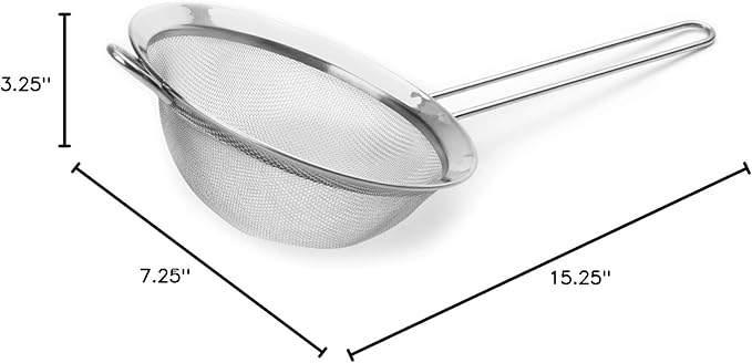 Farm to Table Mesh Strainer, 7-Inch, Stainless Steel