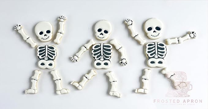 10" Build a Skeleton Cookie Cutter Set - Skeleton Cookie Cutter - Halloween Cookie Cutter - 4 Piece Cookie Cutter Set