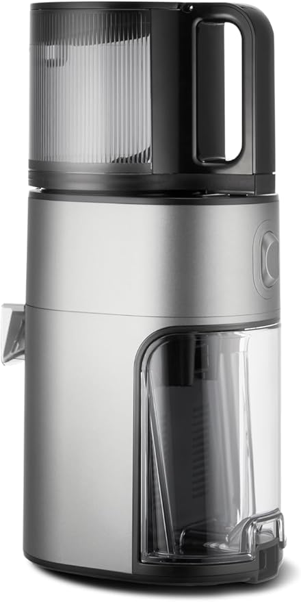 Hurom H400 Easy Clean Slow Juicer, Matte Black | Hands Free | Hopper Fits Whole Produce | Quiet Motor | BPA Free | Easy Assembly | Healthy Living | Cold Press Masticating Juicer (Titanium)