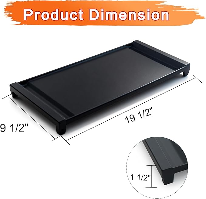 Upgraded Cast Iron Griddle for GE Gas Stove Griddle Replacement Parts WB31x24738 JGSS66SEL3SS JGB700SEJ4SS Pan Stove Top Electric Stovetop