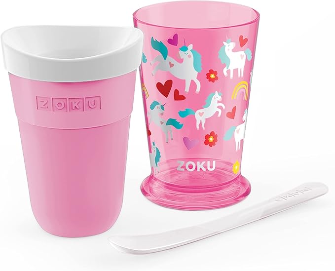 ZOKU Original Slush and Shake Maker, Slushy Cup for Quick Frozen Homemade Single-Serving Slushies, Fruit Smoothies, and Milkshakes in Minutes, BPA-free, Unicorn
