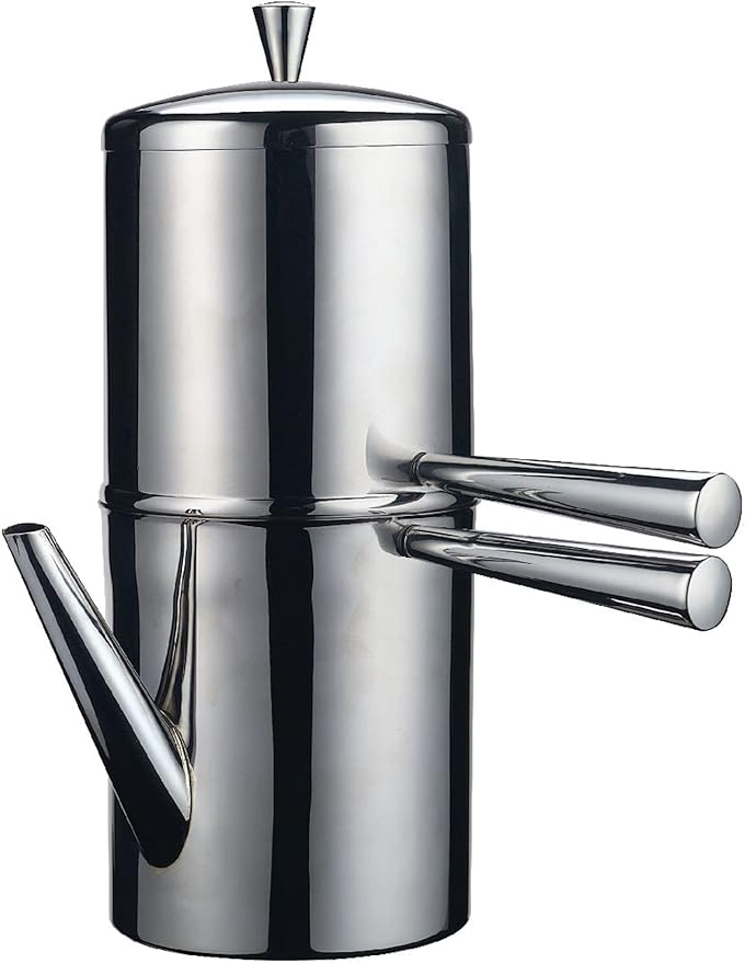 Ilsa Stainless Steel Neapolitan Drip Coffee Maker with Spout, 3 ESPRESSO Cups 10 oz.