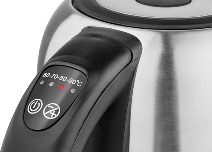 ECG RK 1785 Colore Kettle, 1.7 Litres, Stainless Steel, 5 Backlight Colours, 1.7 Litres