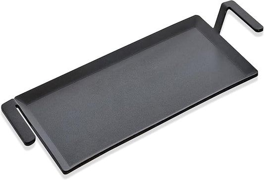 24'' Carbon Steel Griddle for Gas Grill, Double Burner Cooking Griddle Pan for Gas/Stovetop Oven/Induction Cooktop/Charcoal Grill, Professional Pre-seasoned Cookware