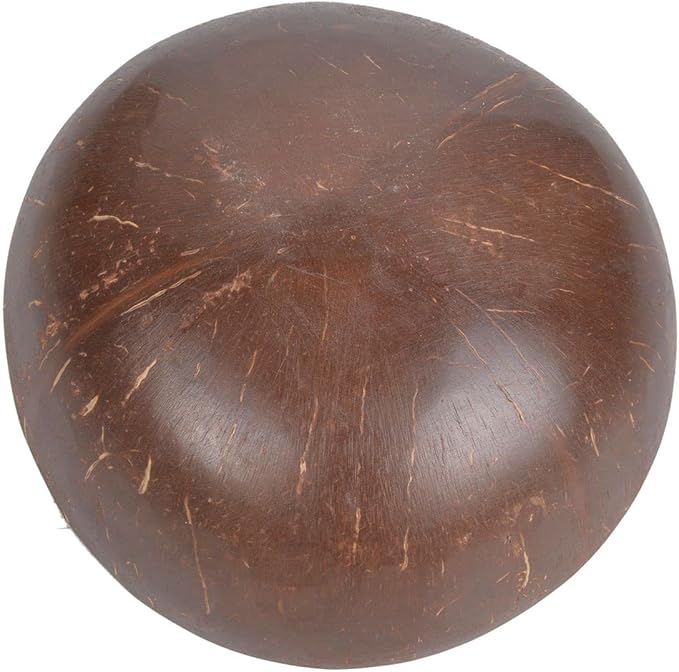 ChezMax Natural Coconut & Mother of Pearl Inlaid Shell Key & Storage Bowl for Entryway Table, Nuts, Fruits & Dry Snack Storage, Round Handcrafted Decoration Bowl