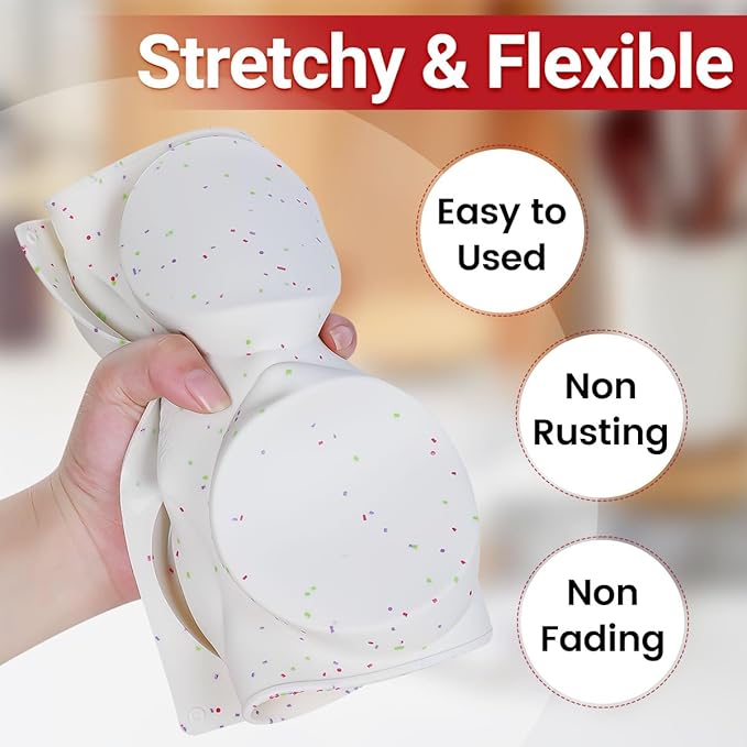 CAKETIME 4 Inch Muffin Top Pans Non Stick, Jumbo Silicone Egg Molds for Breakfast Sandwiches Round Baking Pan for Oven English Muffins, Whoopie Pies, Corn Bread, Egg Bites, Tarts 3 Pack