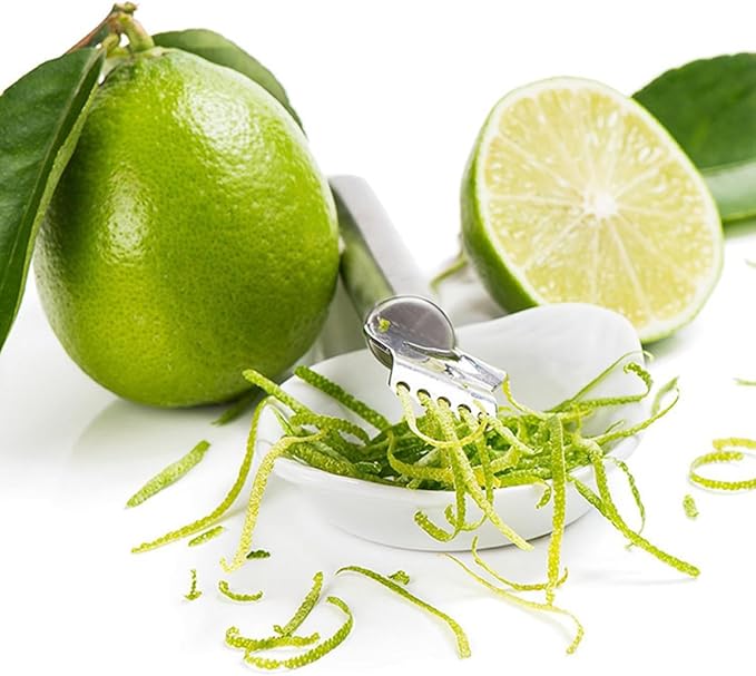 PRETYZOOM Stainless Steel Citrus Peeler Zester for Effortless Lemon Preparation Easy to Clean Dishwasher Safe Kitchen Tool Comfortable Grip Handle