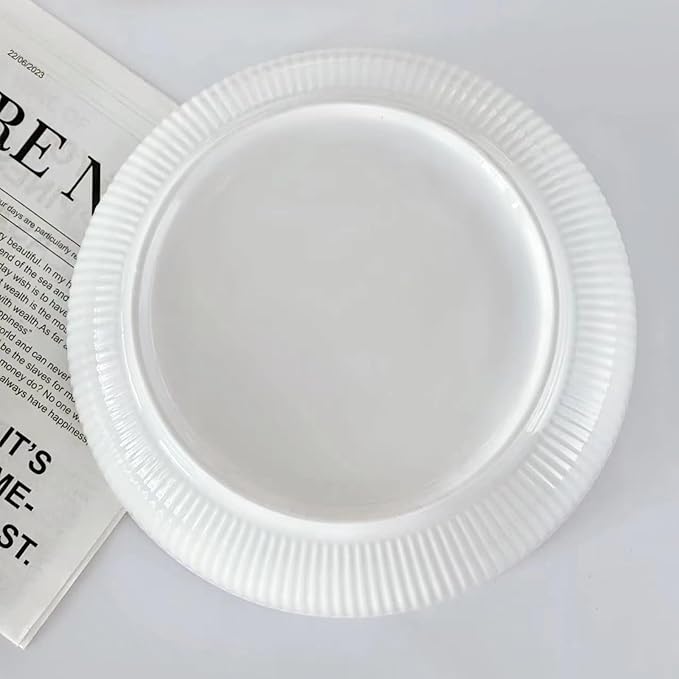Set of 2 Serving Bowls- 9inch Extra Large Salad Bowls -Porcelain White Serving Bowls for Salad Soup Pasta and Dinner-Large Ceramic Bowl Set for Entertaining