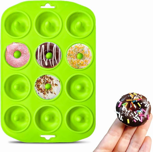 Cupidove Silicone Donut Pan, Bite Size Silicone Donut Pans for baking, Mini Donut Pan, Mini Baking Pan for baking delicious donuts, Non-stick Bottom, Easy to Clean