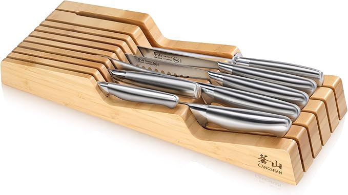 Cangshan Sanford Series 1027143 German Steel 8-Piece BBQ Knife In Drawer Set