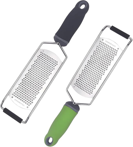 Generic 2-Pack Zesters, 12.2 In Stainless Steel Graters For Cheese, Lemon, Ginger, And Chocolate
