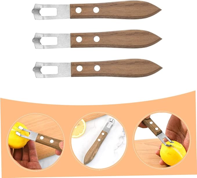 3pcs Stainless Steel Cheese Grater Professional Cheese Accessory Lemon Zester for Kitchen