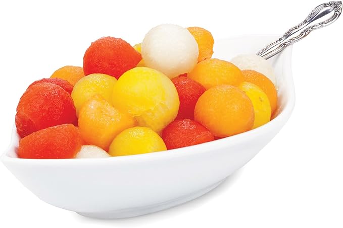 Cat Cora Melon Baller, Professional 18/8 Stainless Steel Dual Blades 22/25-Millimeter For Melon Balls and Garnishes, Ergonomic Soft-Grip Handle