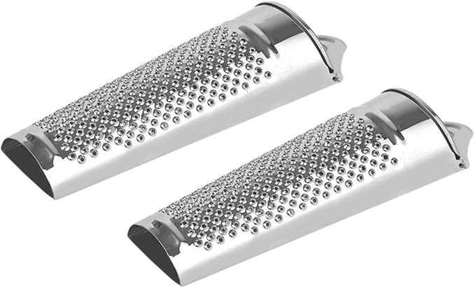 Cabilock 4pcs Stainless Steel Ginger Zesters and Vegetable Graters for Kitchen Use Multi-functional Graters for Cheese Garlic Spices and More Compact Design Comfortable Grip